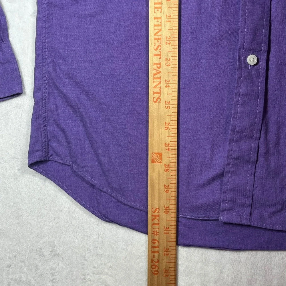 Polo Ralph Lauren Button Down Shirt Mens Large Purple Slim Fit Business Casual